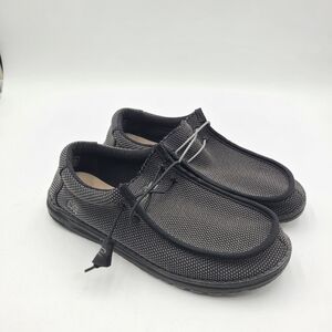B2 Hey Dude Wally L Sox Black Men's Size 11 Casual Comfort Loafers Shoes